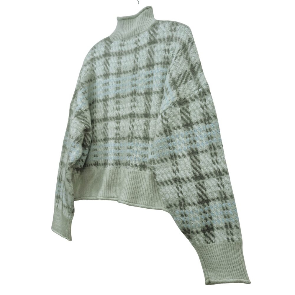 Arizona Juniors Womens XL / XXL Mock Neck Long Sleeve Plaid Pullover Sweater NWT - Picture 8 of 10